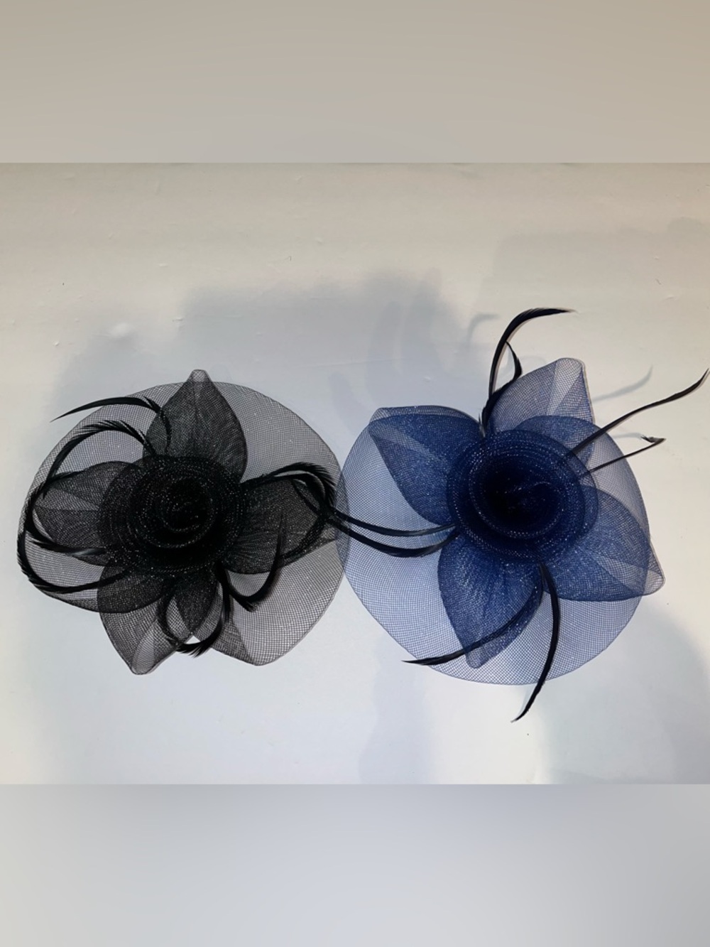Elegant Women's Fascinator Millinery Hair Clip - Black & Navy